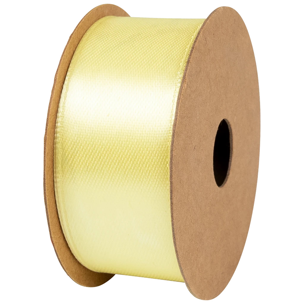 Rubans cadeaux | satin polyester, 25 mm × 4 m, jaune