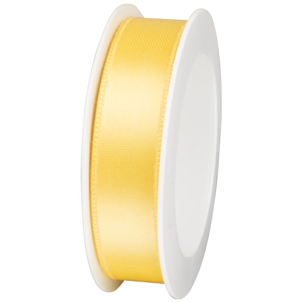 Geschenkband | Satin Polyester, 15 mm × 4 m, hellgelb
