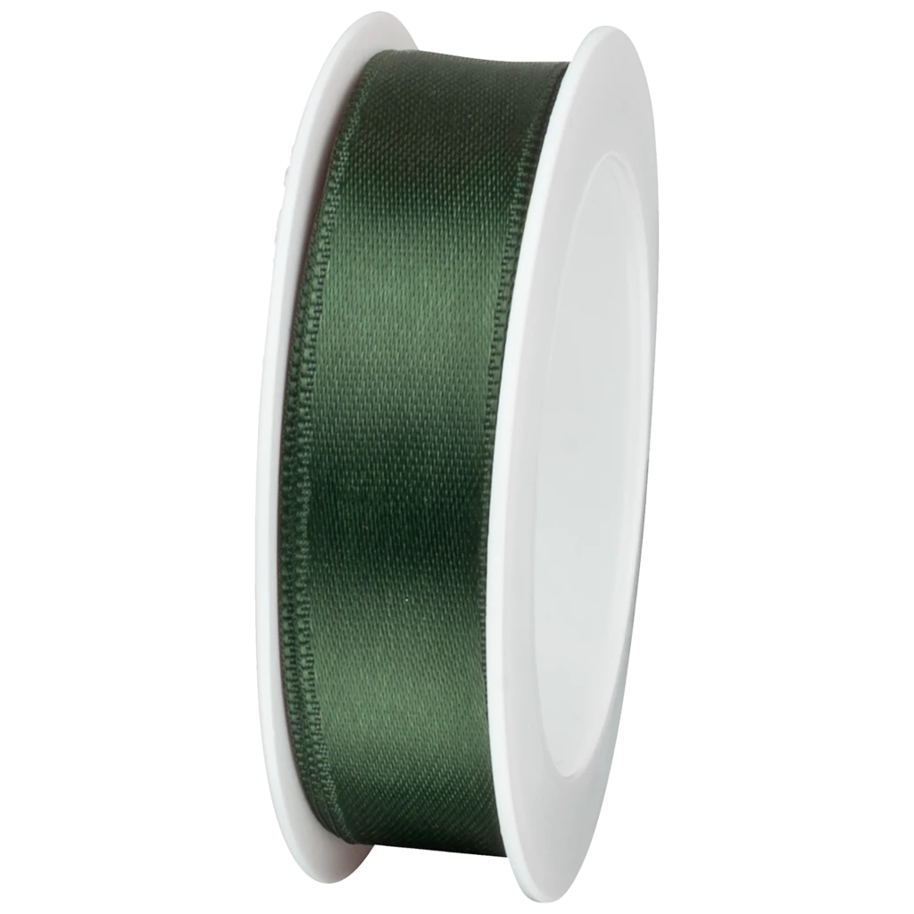 Geschenkband | Satin Polyester, 15 mm × 4 m, dunkelgrün